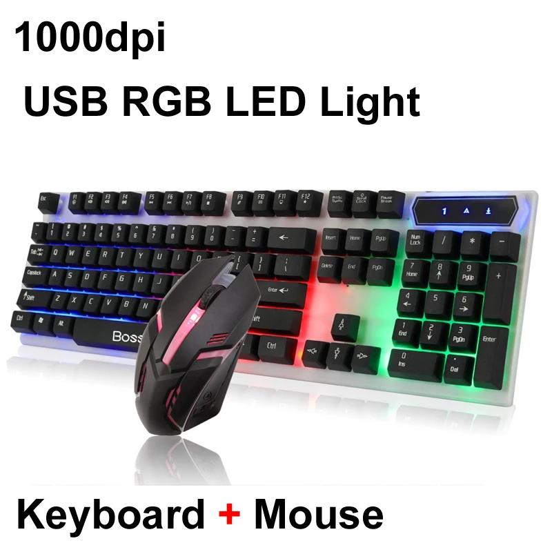 LED  1000dpi Ű 콺 ޺  Ű, RGB 콺, USB ̺, 1.35M Ʈ, ũž ƮϿ  